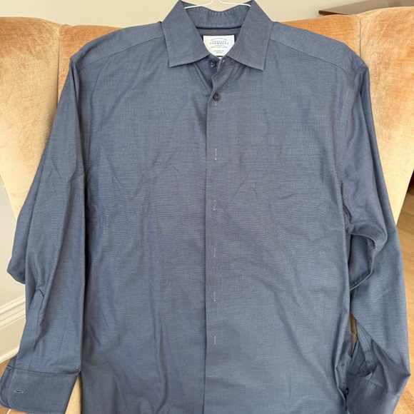 3 - Charles Tyrwhitt Mens Sz 16.5/35 Dress Shirt Classic Fit - Blue, White - Picture 8 of 16